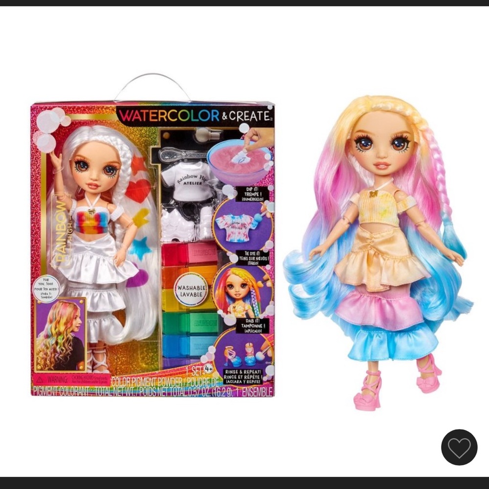 Rainbow High Watercolor Doll with Pink and Blue Hair